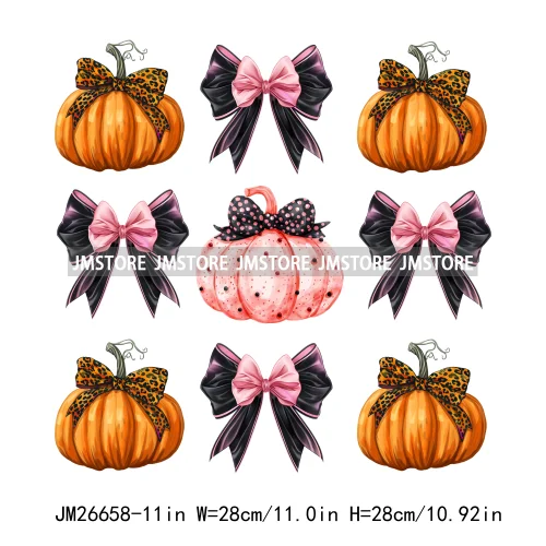 Fall Floral Coquette Bow Religious Jesus Autumn Girly Take Me To Pumpkin Patch DTF Iron On Transfers Stickers For T-shirt Bags