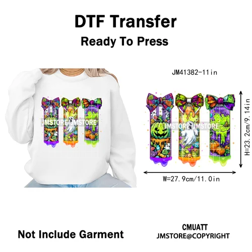 Cute Soda Can Energy Drink Boo Ghost Coquette Spooky Halloween Iron on DTF Washable Transfer Sticker Ready to Press for Clothing