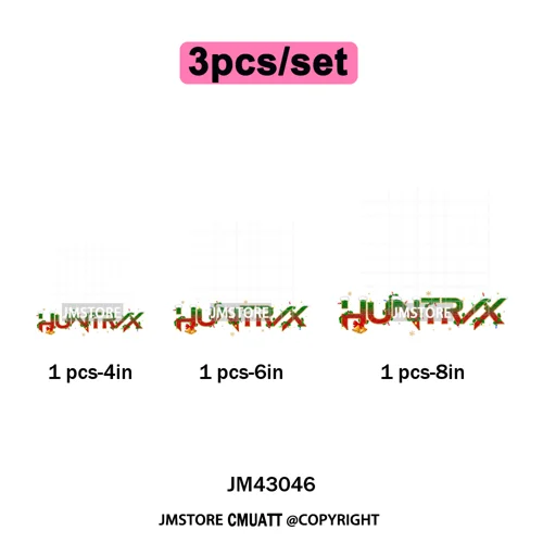 Kpop Hunters Merry Christmas Tiger Anime Lover Holiday Gift Iron on DTF Heat Transfers Stickers Ready to Press for Sweatshirts