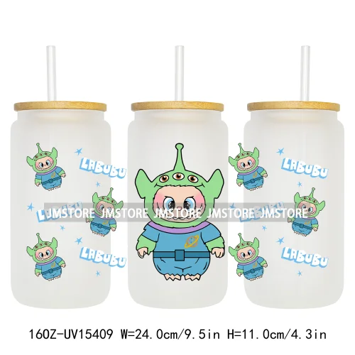 Hot Sale Cute Cartoon Monsters UV DTF Wraps Transfer Sticker DIY Custom Prints High Quality For 16OZ Libbey Glass Can Tumbler