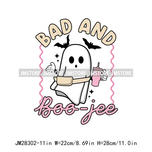 Howdy Halloween Spooky Book Lover Club Boo Jee Designs Ghosting You For Books Coffee Iron On DTF Transfers Stickers For Hoodies