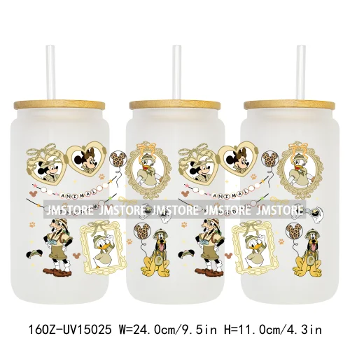 Magical Mirror Cartoon Coquette Bow 16OZ UV DTF Cup Wraps Ready To Apply Waterproof Transfer Stickers For Libbey Glass Can Mugs