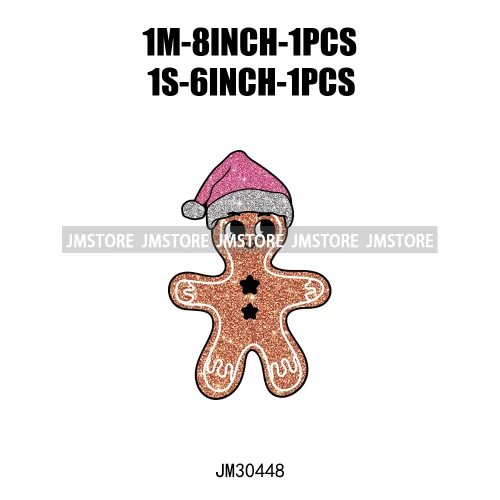 Colorful Holly Jolly Vibes Faux Glitter Christmas Santa Sleigh All Day Iron On DTF Transfers Stickers Ready To Press For Clothes