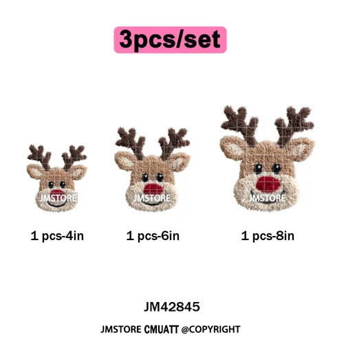 Faux Yarn Christmas Tree Cake Knitting Holiday Xmas Festive Iron on DTF Washable Transfers Stickers Ready to Press for T-shirts