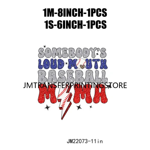 New Baseball Softball T-Ball Mama Sport Season Patches Logos That's My Boy DTF Transfer Stickers Ready To Press For Hoodies