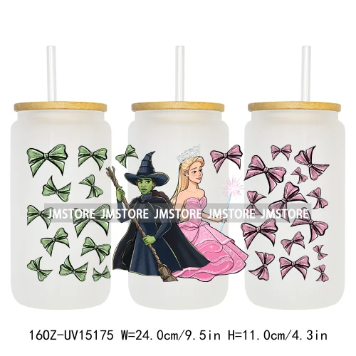 Cartoon Princess Coquette Mermaid 16OZ UV DTF Cup Wraps Ready To Apply Waterproof Transfer Stickers For Libbey Glass Can Tumbler