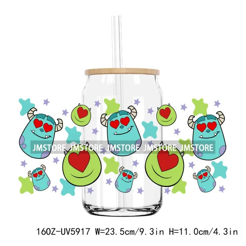 Cute Cartoon Characters Mouse 16OZ UV DTF Cup Wrap Transfers Stickers Custom Labels Durable Waterproof Logo For Libbey Glass Can