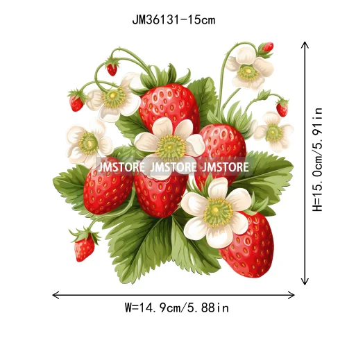 15cm 5.9in Kids Rose Flower Iron On DTF Heat Transfer Stickers For Clothes Printed Vinyl Thermal Applique Washable T-Shirt Decal