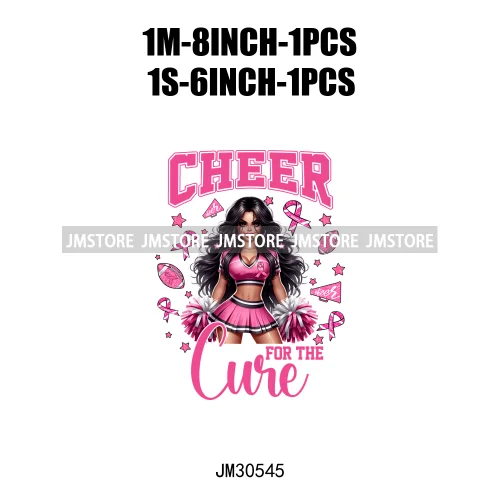 Pink Breast Cancer Survivor Don't Let Sisters Fight Cancer Alone Cheer For Cure Iron On DTF Transfers Stickers For Sweatshirts