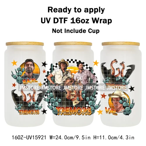 Halloween Horror Characters Scary Movie Killers 16OZ UV DTF Cup Wraps Ready To Apply Transfer Stickers For Libbey Glass Can Mugs