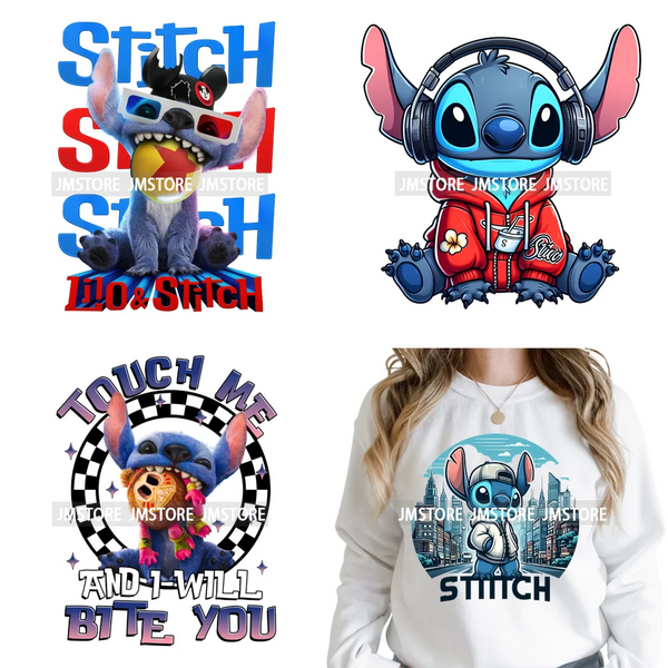 Urban Cartoon Character Streetwear Thermal Printing Iron on DTF Washable Transfers Stickers Ready to Press for Clothing Bags