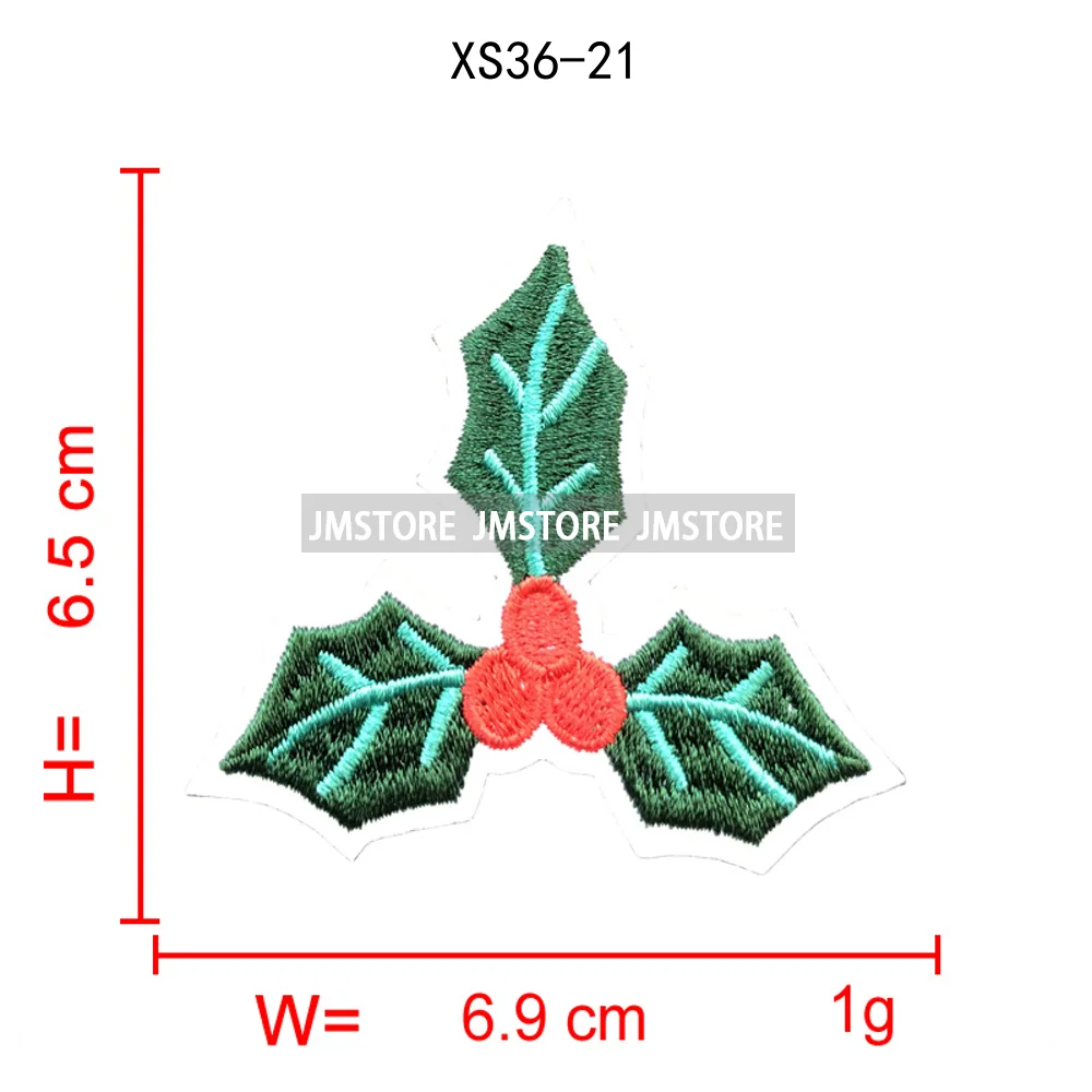 Merry Christmas Ho Ho Ho Santa Candy Canes Celebrate Festive Embroidery Appliques Iron on Sequins Patches for Sweatshirt Bags