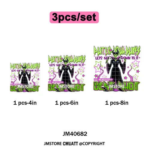Cartoon Characters Scary Halloween Vibes Bad Killer Mom Iron on DTF Washable Transfers Stickers Ready to Press for Clothing