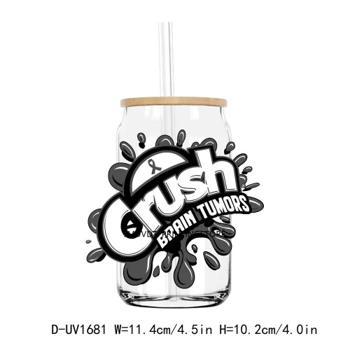 Crush Awareness UV DTF Transfers Stickers Decals For Libbey Cold Cups Mugs Tumbler Waterproof DIY Craft