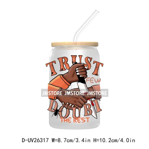 I'm Just Out Here Trusting God UV DTF Transfer Stickers Decals For Libbey Cold Cups Mugs Tumbler DIY Custom Logo Birthday Queen