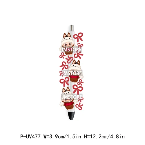 Cute Cartoon Monsters Character Kids UV DTF Pen Wraps Ready To Apply Transfer Stickers Waterproof Prints Durable Custom Labels