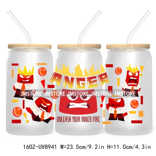 Cartoon Movie Characters UV DTF Stickers For 16OZ Libbey Glass Cup Can Wrap Transfer Printing Custom Logo Labels Best Friends