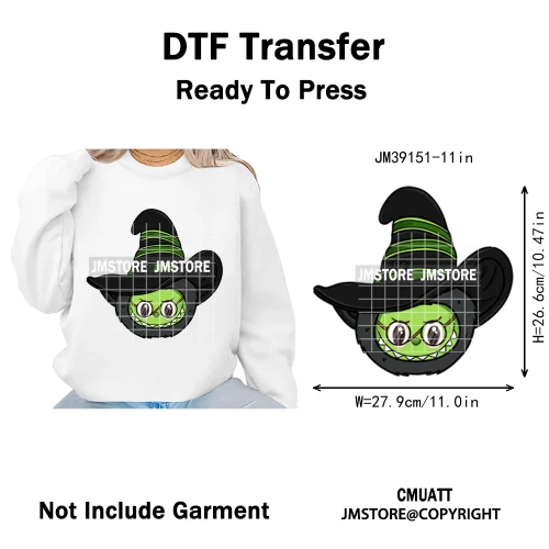 Sorat Sweet Sorat Spooky Cartoon Monster Halloween Designs Iron on DTF Washable Transfers Stickers Ready to Press for Hoodies