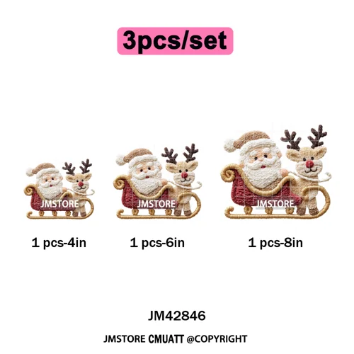 Faux Yarn Christmas Tree Cake Knitting Holiday Xmas Festive Iron on DTF Washable Transfers Stickers Ready to Press for T-shirts