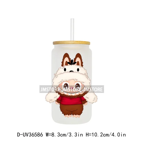 Funny Cartoon Monster Doll In Costume UV Sticker Decals For Libbey Cold Cups Mugs Tumbler Transfer Stickers Waterproof Prints
