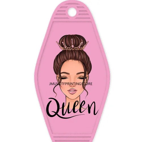 Girl With Coffee High Quality WaterProof UV DTF Sticker For Motel Hotel Keychian Girl With Coffee Pretty Queen Women Mama