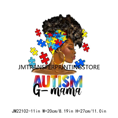 Blessed Proud Black Women Small Business Mama Cheer Mom Life Logos Autism Mom DTF Transfer Stickers Ready To Press For Hoodies