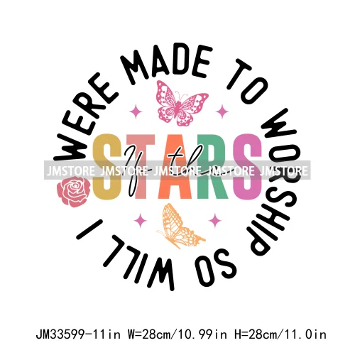 Colorful Faith Jesus God Religious Bible Verse Affirmation Spirits Iron On DTF Transfers Stickers Ready To Press T-shirts Bags