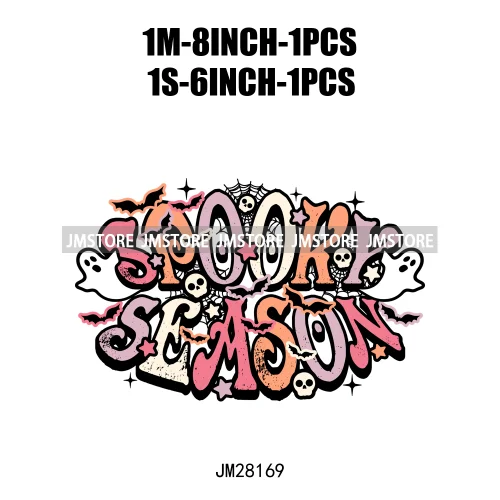 Cute Mama Babe Stay Spooky Let's Go Ghouls Halloween Season Designs DTF Iron On Transfers Stickers Ready To Press For Clothes