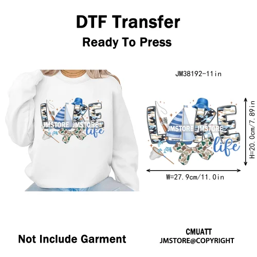 Hello Summer Lake Junkie Beach Vibes Last Day Of School Iron on DTF Thermal Transfer Stickers Ready to Press for T-shirt Bags