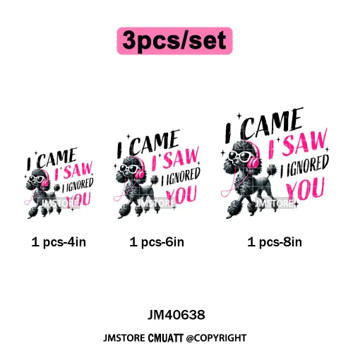 Funny Animal Snarky Inspire Quotes Dog Cat Sarcastic Saying Iron on DTF Washable Transfers Stickers Ready to Press for Clothes