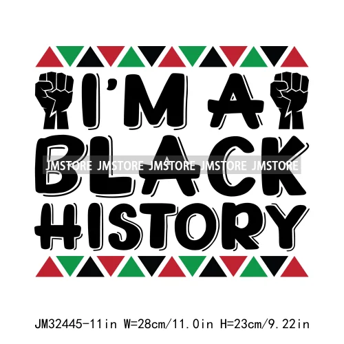 Black History Month 365 Juneteenth Vibes Afro Inspirational Quotes Iron On DTF Transfer Stickers Ready To Press For Clothing