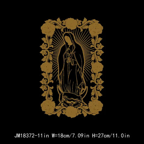 San Judas Tadeo Mexican Latin Culture Washable Decals Madre Mia Our Lady of Guadalupe DTF Transfers Stickers For Clothes Bags