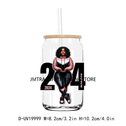 African American Beautiful Career Themed UV DTF Transfers Stickers Decals For Libbey Cold Cups Mugs Tumbler Waterproof DIY Craft