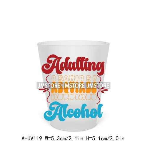 Save Water Drink Beer Alcohol Short Glass Cups UV DTF Sticker For Beer Mugs Decals Transfers Stickers Waterproof DIY Craft