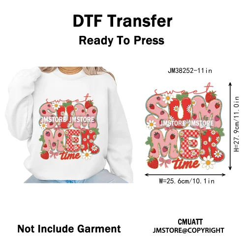 Seashell Sweet Summer Salty Soul Preppy Coastal Coquette Floral Vibes Iron on DTF Transfers Stickers Ready to Press for T-shirts