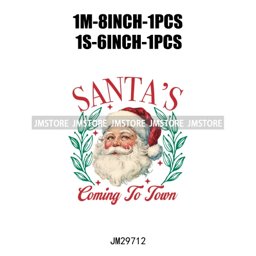 Christmas Girly Vibes Santa Winter Jesus Coquette Bow Tis The Season Iron On DTF Transfers Stickers Ready To Press For Clothes