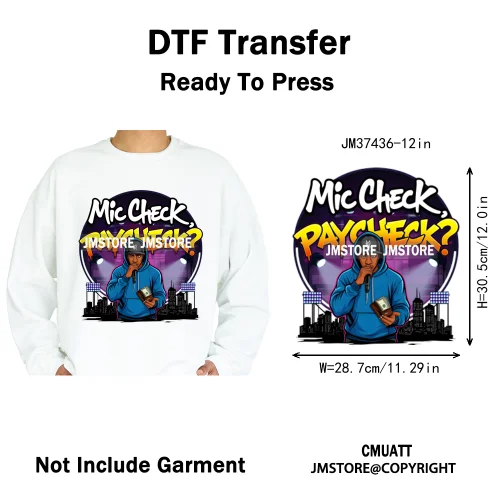 12in Dino Trucks Drip Or Die Skull Beats Graffiti Streetwear Man Design Iron on DTF Transfer Stickers Ready to Press for Clothes