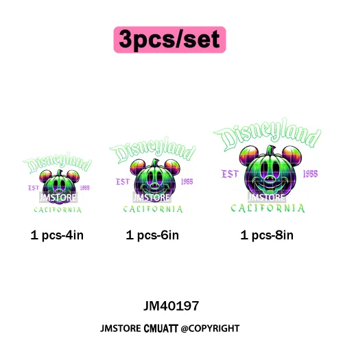 Happy Halloween Season Pumpkin Skull Cartoon Character Girly Evil Queen Iron on DTF Transfer Stickers Ready to Press for Textile