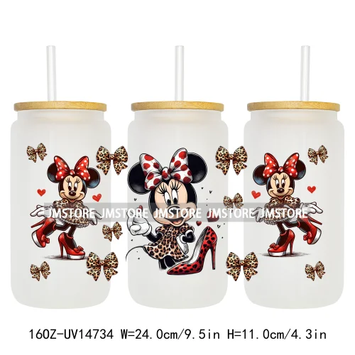 Cartoon Princess Hearts UV DTF Stickers Ready to Transfer Cup Wrap Custom Labels DIY Craft For Libbey Can Glass Tumblers Mugs