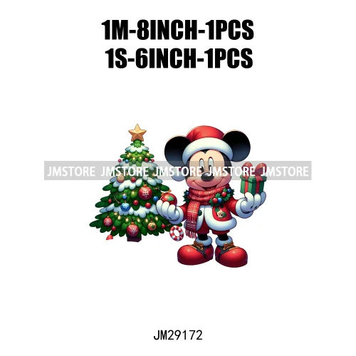 Special Delivery Characters Cartoon Santa Claus Christmas Gift Iron On DTF Transfers Stickers Ready To Press For Clothes