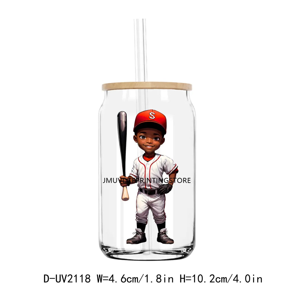 Baseball Football Sport Boy UV DTF Transfers Stickers Decals For Libbey Cold Cups Mugs Tumbler Waterproof DIY Craft