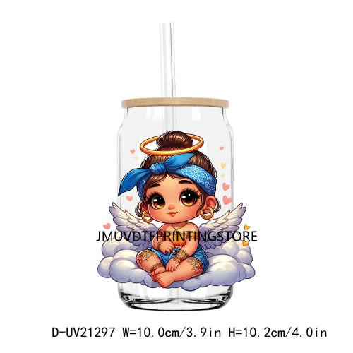 Hot Sale Cute Chicano Baby Angel UV DTF Transfer Sticker Decals For Libbey Cold Cup Mugs Tumbler Waterproof DIY Logo Mexican Kid