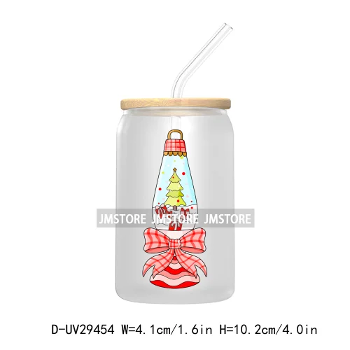 Dead Inside But It's Christmas UV DTF Transfer Stickers Decals For Libbey Cold Cups Mugs Tumbler Trendy Label Gingerbread Season