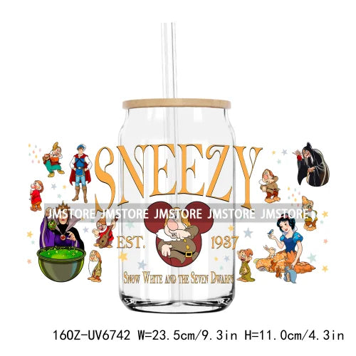 Cartoon Movie Character Best Friends UV DTF Sticker For 16OZ Libbey Glass Cup Can Wrap Transfer Stickers Custom Labels DIY Logo