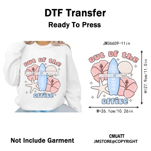 Best Mom Dog Out Of Office Summer Inspirational Quotes Good Vibes Iron on DTF Heat Transfer Stickers Ready to Press for T-shirts