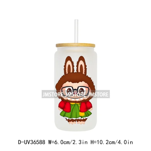 Funny Cartoon Monster Doll In Costume UV Sticker Decals For Libbey Cold Cups Mugs Tumbler Transfer Stickers Waterproof Prints