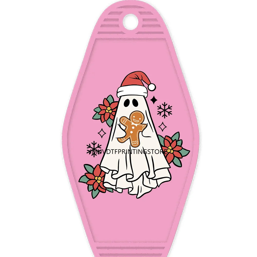 Christmas Boojee Snowman Stanley Tumbler Belt Bag High Quality WaterProof UV DTF Sticker For Motel Hotel Keychain Santa Claus