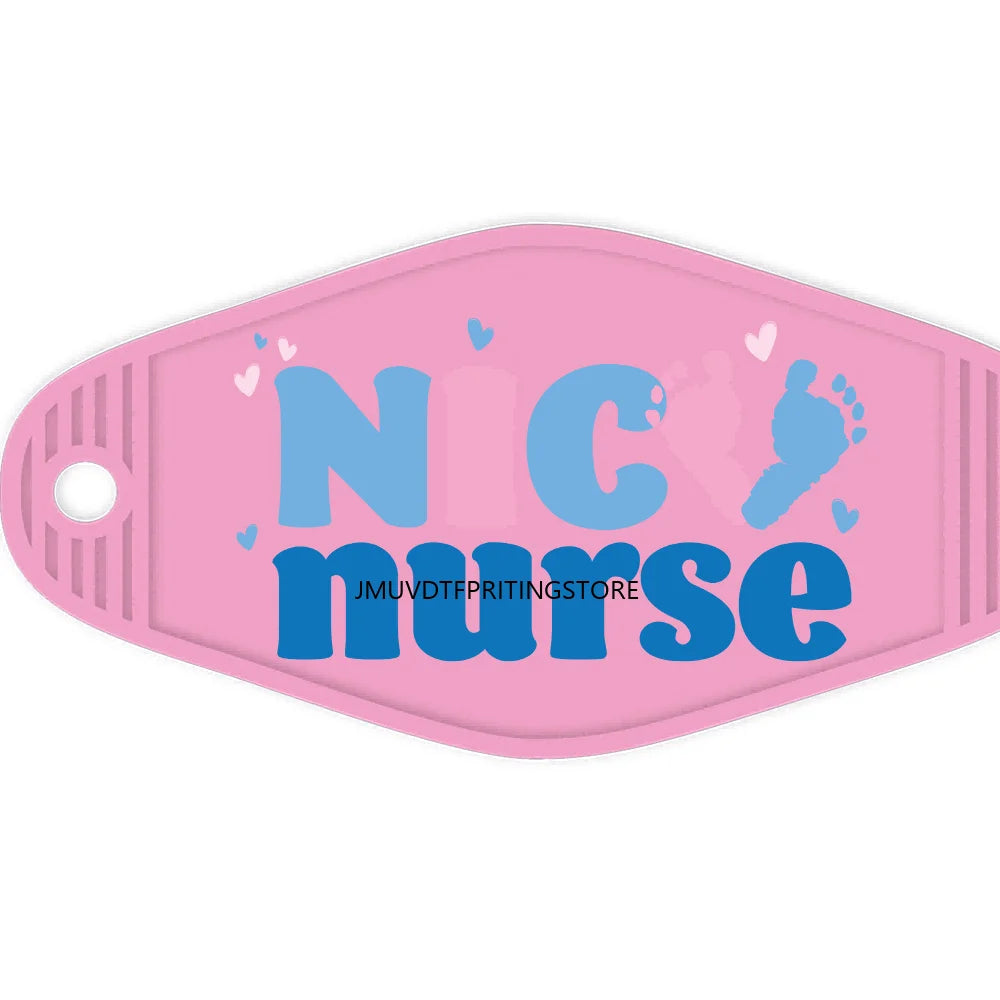 Nicu Nurse Respiratory Therapy High Quality WaterProof UV DTF Sticker For Motel Hotel Keychain Emergency Department