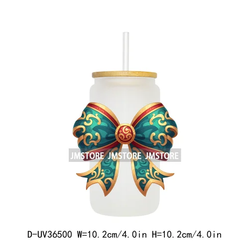 Princess Coquette Bow Cartoon Magical Kingdom UV Sticker Decals For Libbey Cold Cups Mugs Tumbler Waterproof Transfer Stickers