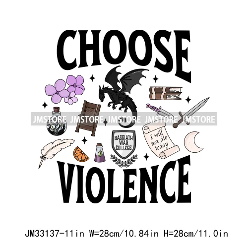 Funny Choose Violence It Is What It Is Inspirational Positive Quotes Iron On DTF Transfers Stickers Ready To Press For Clothing